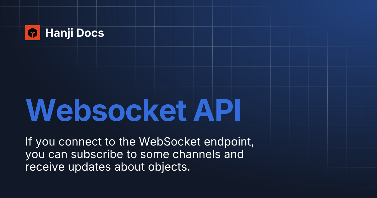 Websocket API | Hanji Docs
